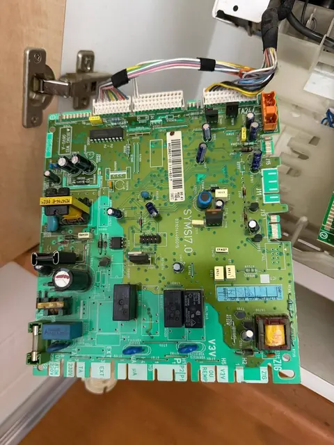 Placa electrónica de control de una caldera